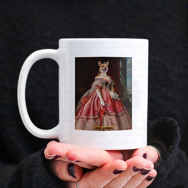 Personalized Dog Gift Idea - Royal Dog's Portrait 65 For Dog Lovers - White Mug